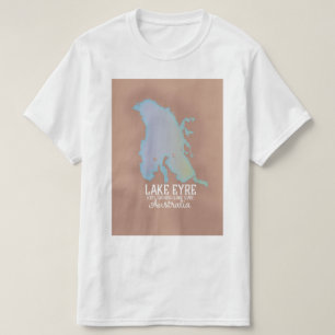 Lake Eyre Australia map poster T-Shirt