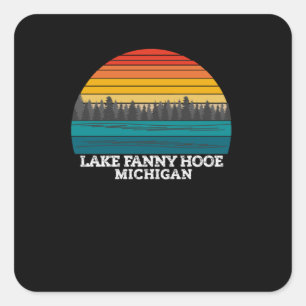 Lake Fanny Hooe Michigan Square Sticker