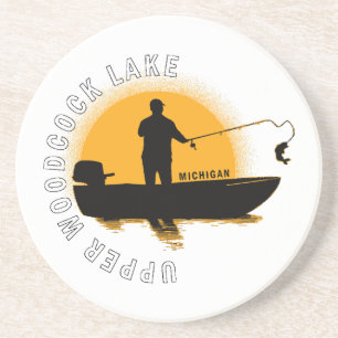 Lake Fishing Michigan Coaster