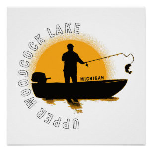 Lake Fishing Michigan Poster