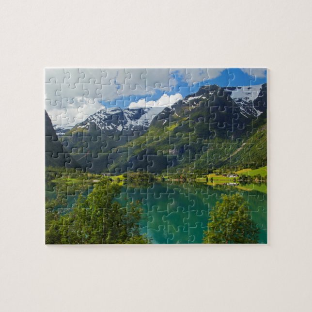 Lake Floen scenic, Norway Jigsaw Puzzle (Horizontal)