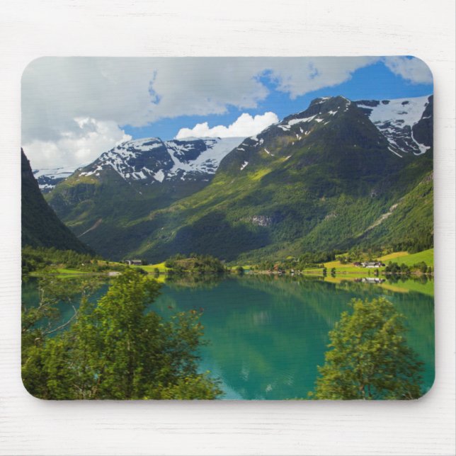 Lake Floen scenic, Norway Mouse Mat (Front)