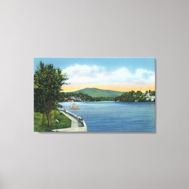 Lake Flower, Scarface Mt in Distance Canvas Print (Front)