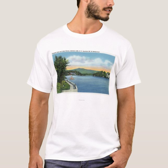 Lake Flower, Scarface Mt in Distance T-Shirt (Front)