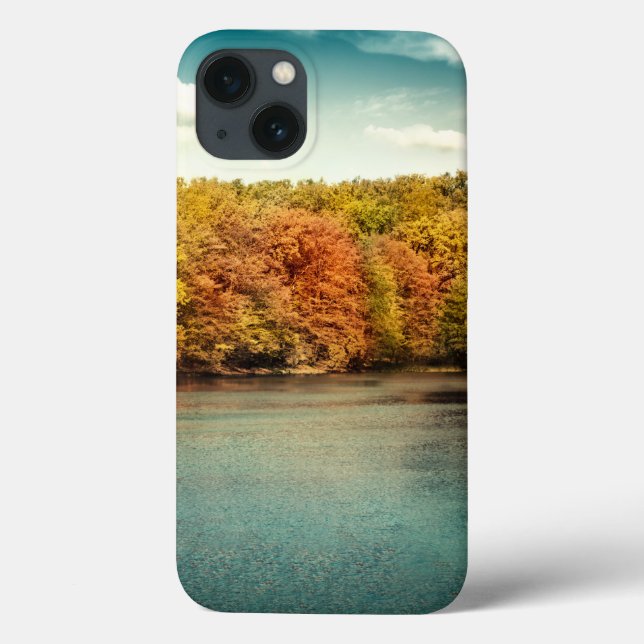 Lake Forest Trees Water Monogram IPAD Case (Back)