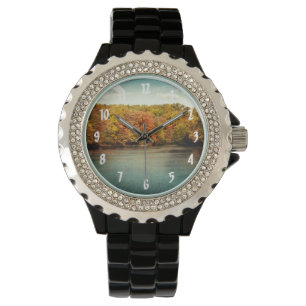 Lake Forest Trees Water Wrist Watch