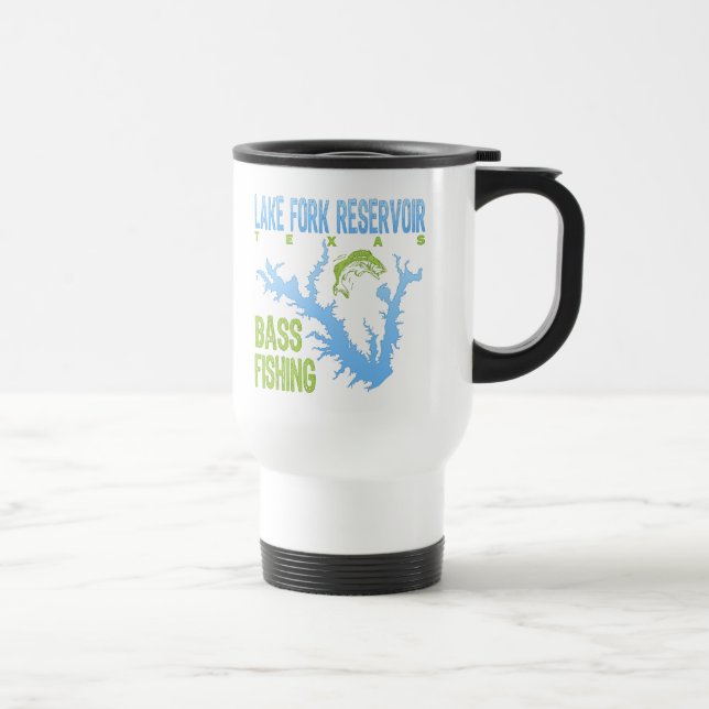 Lake Fork Reservoir, Texas Bass Fishing Travel Mug (Right)