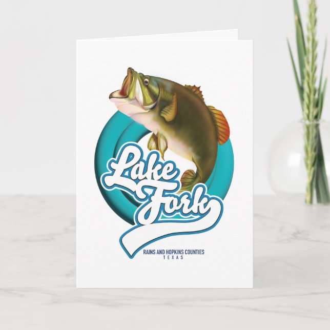 Lake Fork Texas Fishing logo. Holiday Card (Front)
