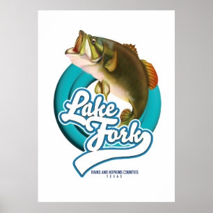Lake Fork Texas Fishing logo. Poster
