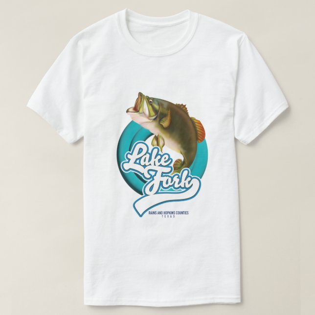 Lake Fork Texas Fishing logo. T-Shirt (Design Front)