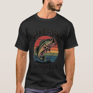 Lake Fork The Legend Largemouth Bass Dad Texas Fly T-Shirt