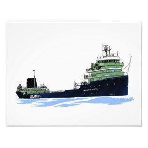 Lake freighter Charles White Cliffs colours Photo Print