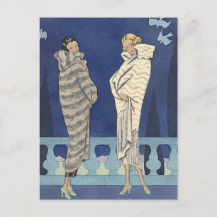 Lake Fur Coats by George Barbier Postcard