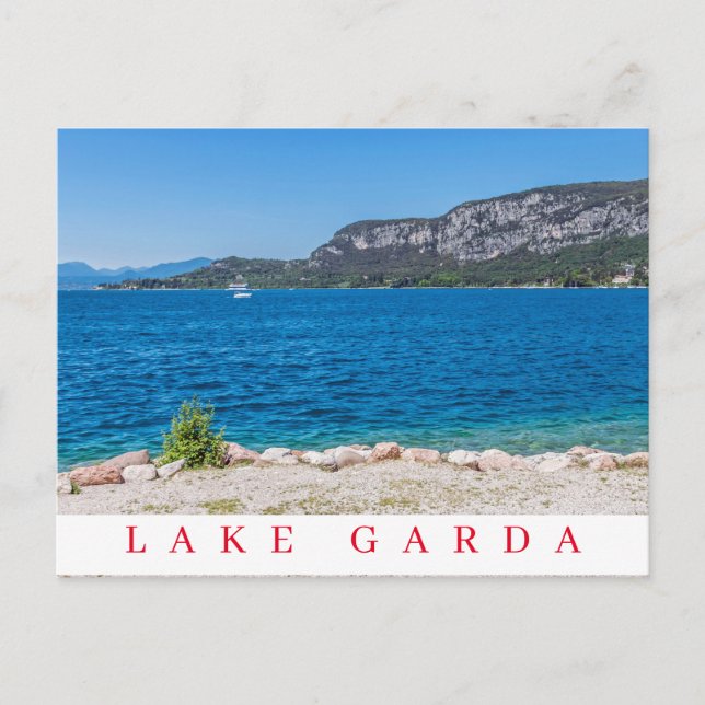 Lake Garda beach view postcard (Front)