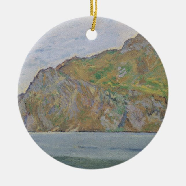 Lake Garda (by Koloman Moser) Ceramic Tree Decoration (Front)