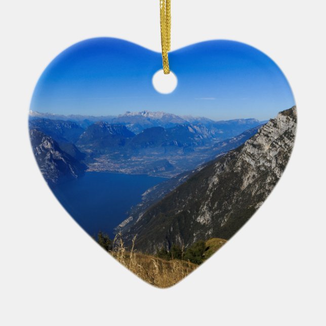 Lake Garda Ceramic Tree Decoration (Front)