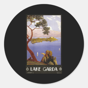Lake Garda Classic Round Sticker
