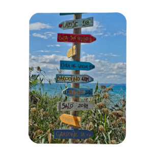 Lake Garda directions sign view fridge magnet