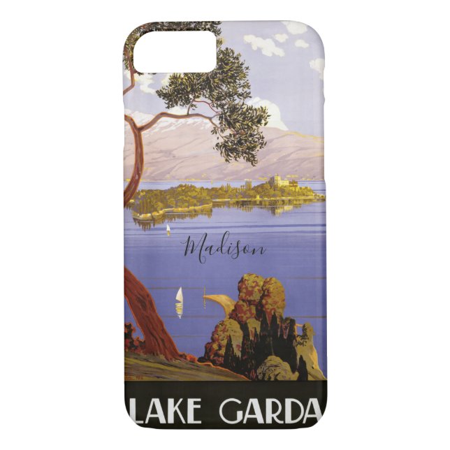 Lake Garda Italy custom monogram phone cases (Back)