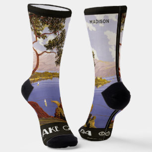 Lake Garda Italy custom name Socks