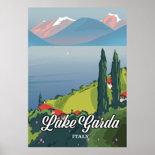 Lake Garda Italy Travel poster