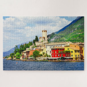 Lake Garda Malcesine Village Italy Travel Jigsaw Puzzle