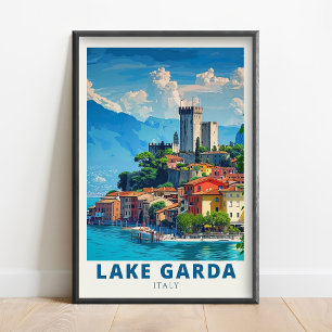 Lake Garda Print - Malcesine Art - Lake Garda Post