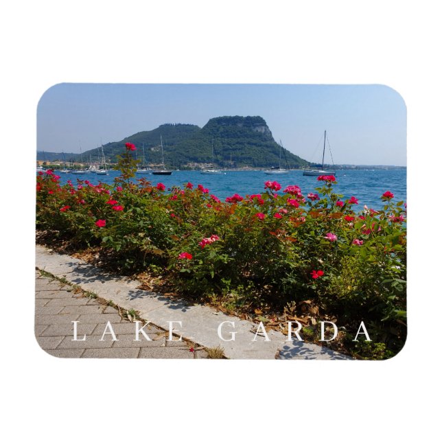 Lake Garda Rock of Garda fridge magnet (Horizontal)