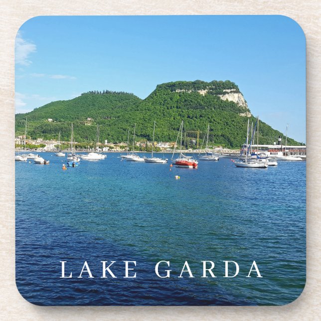 Lake Garda Rock of Garda view coasters (Front)