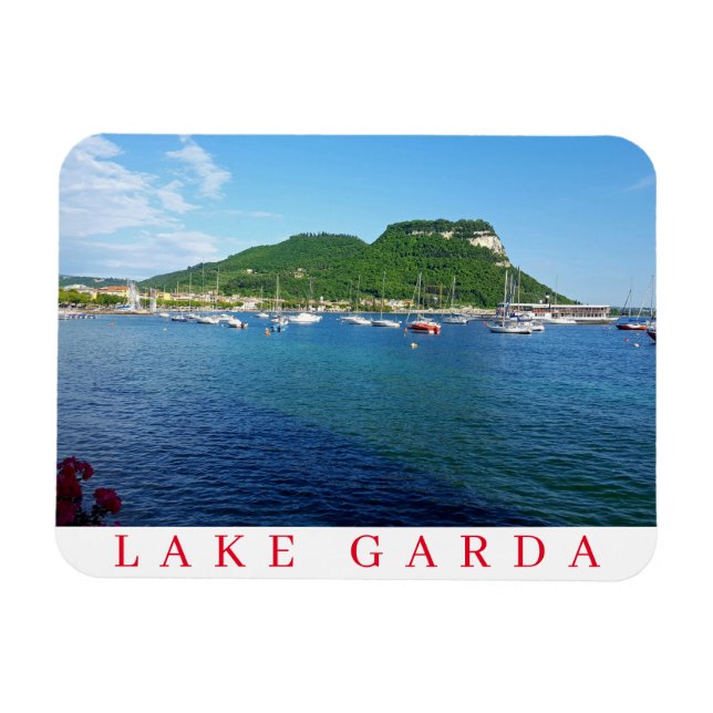 Lake Garda Rock view fridge magnet (Horizontal)