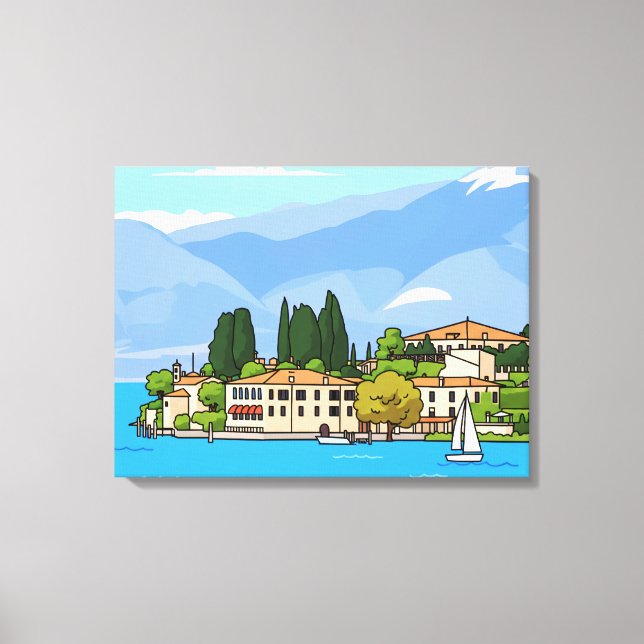 Lake Garda San Vigilio view canvas print (Front)