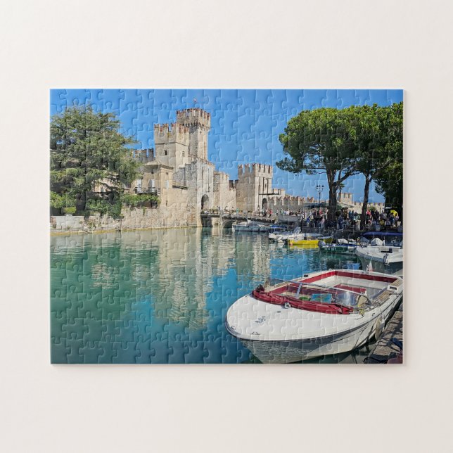 Lake Garda Sirmione Castle view puzzle (Horizontal)