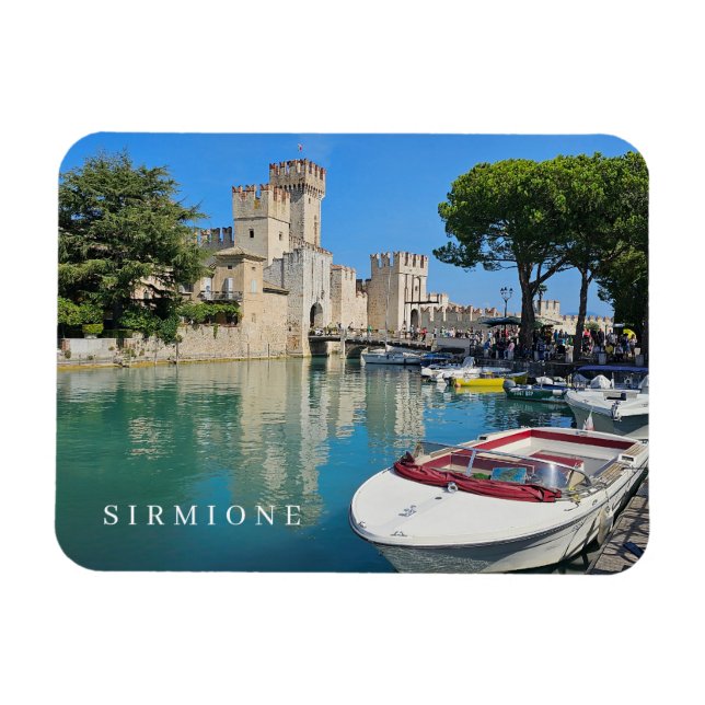 Lake Garda Sirmione view fridge magnet (Horizontal)