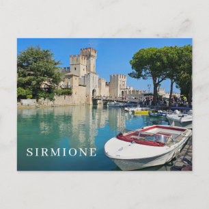 Lake Garda Sirmione view postcard