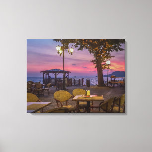 Lake Garda spectacular sunset view canvas print