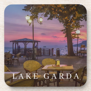 Lake Garda sunset view coasters