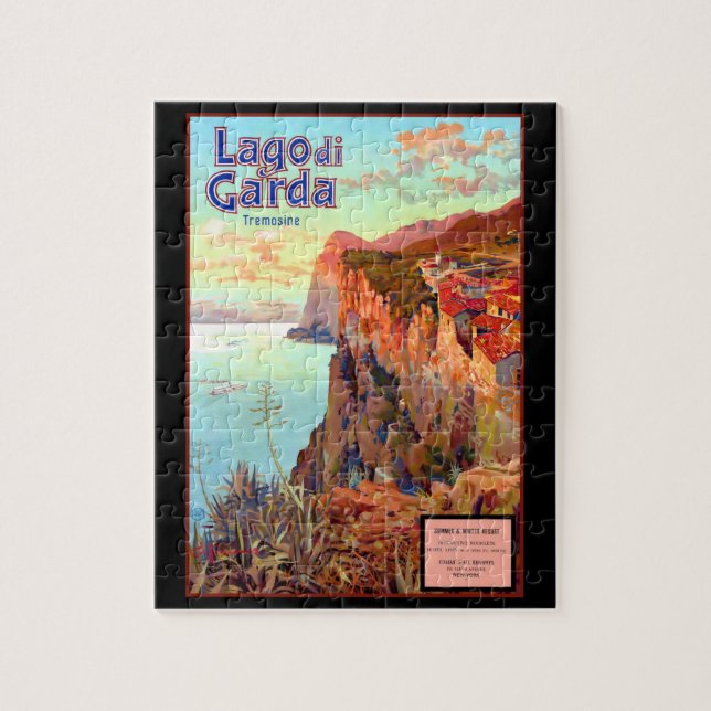 Lake Garda Travel Poster Puzzle (Vertical)