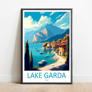 Lake Garda Travel Print Wall Art Lake Garda Wall H