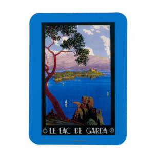 Lake Garda Travel Promotional Poster Magnet