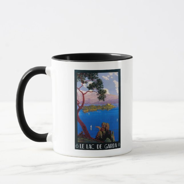 Lake Garda Travel Promotional Poster Mug (Left)