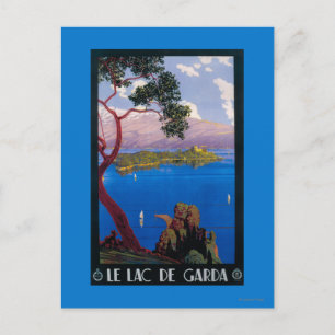 Lake Garda Travel Promotional Poster Postcard