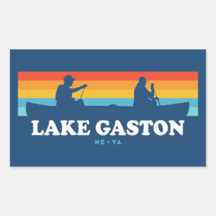 Lake Gaston North Carolina Virginia Canoe Rectangular Sticker