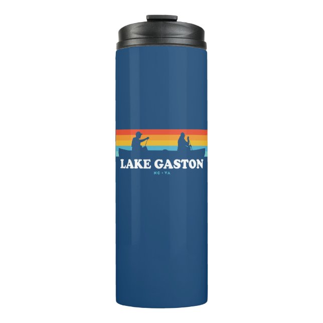 Lake Gaston North Carolina Virginia Canoe Thermal Tumbler (Front)