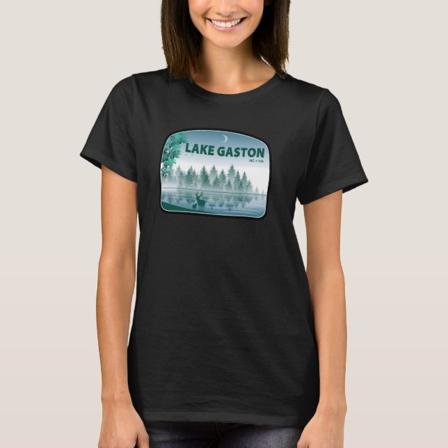 Lake Gaston North Carolina Virginia Deer T-Shirt (Front)
