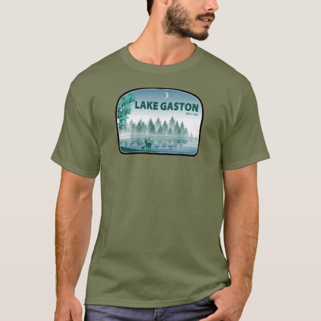 Lake Gaston North Carolina Virginia Deer T-Shirt (Front)