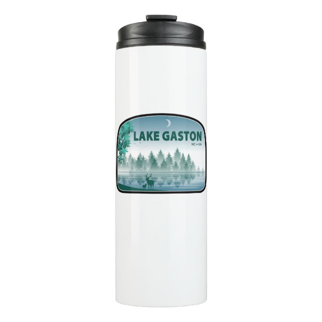 Lake Gaston North Carolina Virginia Deer Thermal Tumbler (Front)