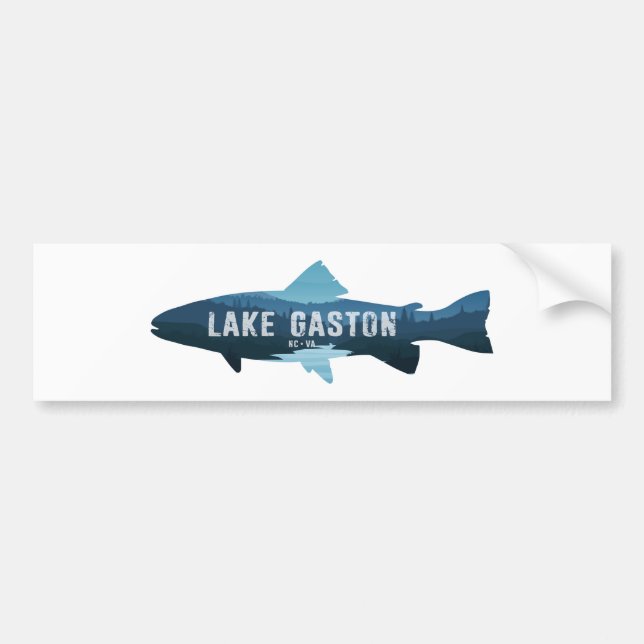 Lake Gaston North Carolina Virginia Fish Bumper Sticker (Front)