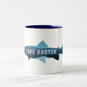 Lake Gaston North Carolina Virginia Fish Two-Tone Coffee Mug