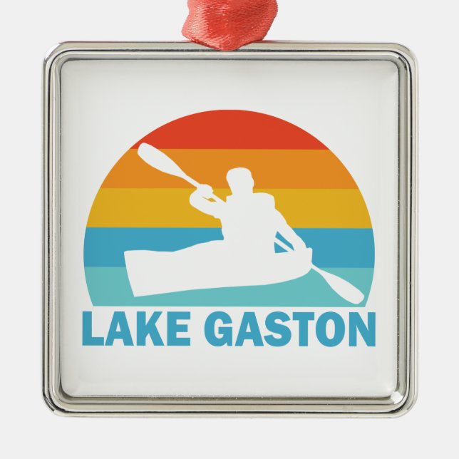 Lake Gaston North Carolina Virginia Kayak Metal Tree Decoration (Front)