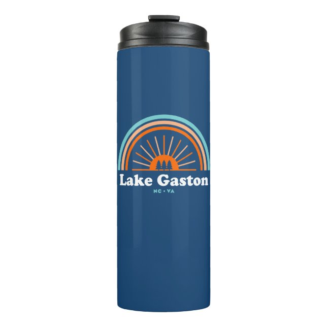 Lake Gaston North Carolina Virginia Rainbow Thermal Tumbler (Front)